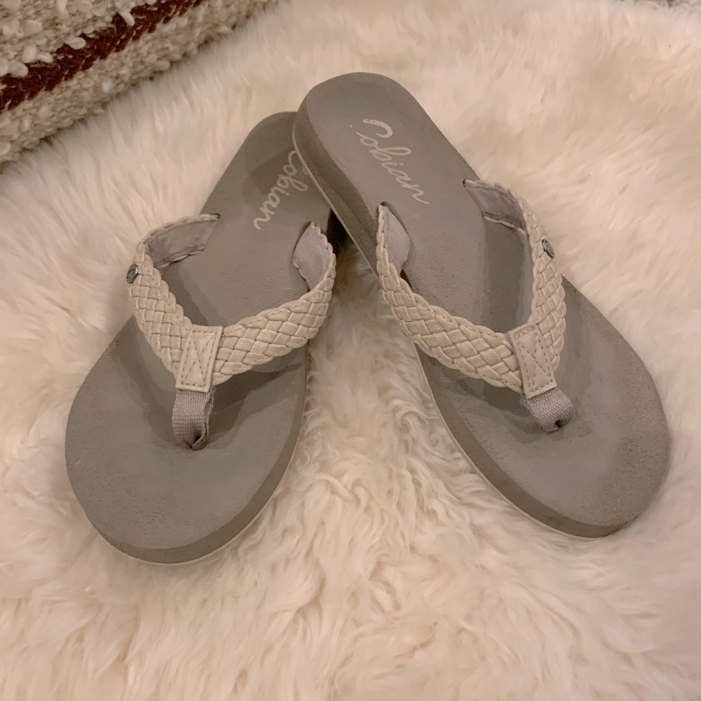 Cobian Braided Bounce Tan Flip Flop Sandals Size 9